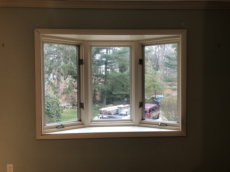 Interior view of a 30 Degree Bay window in Stamford, CT